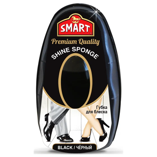 Smart губка для обуви Shine sponge, черная, 8 мл