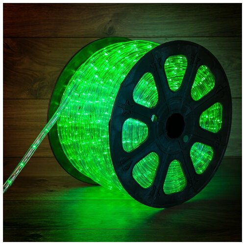 Neon-Night Дюралайт LED, постоянное свечение (2W) - зеленый Эконом 24 LED/м , бухта 100м, 100метр
