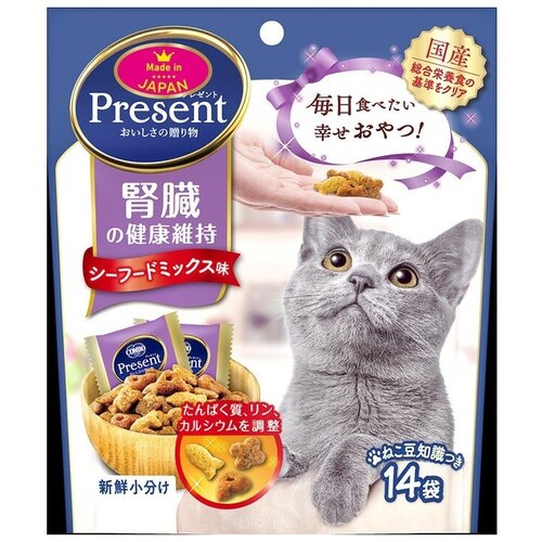 Лакомство для кошек Japan Premium Pet PRESENT с коэнзимом Q10 для здоровья почек и печени, 42 г