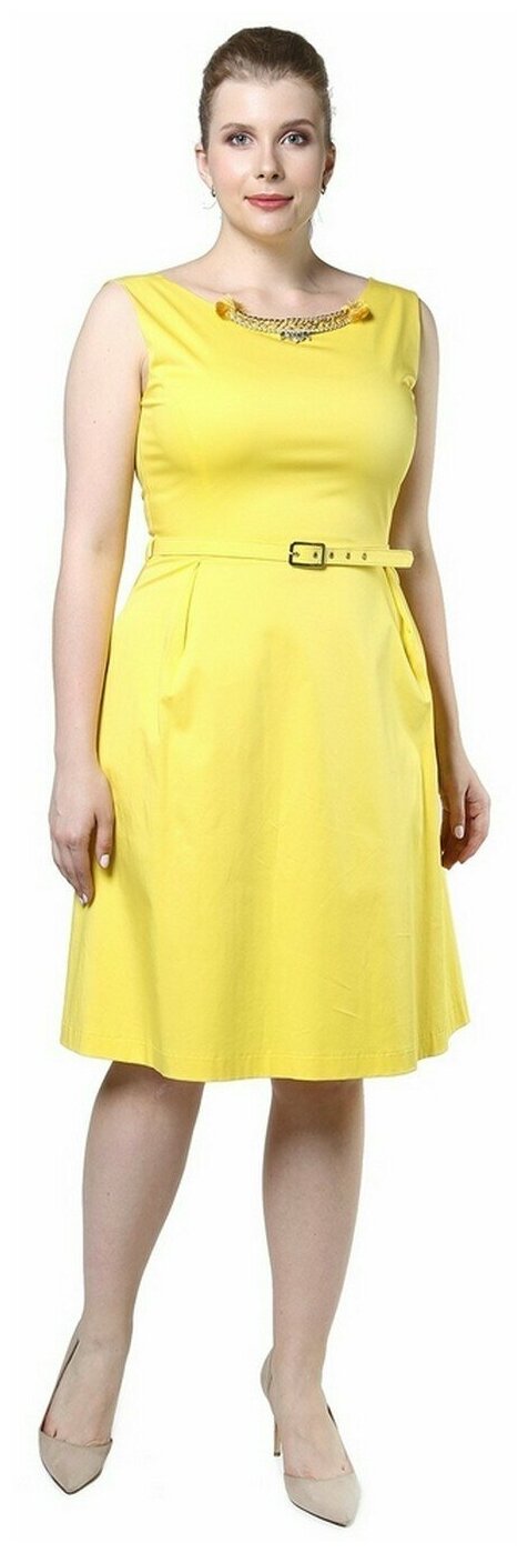 Платье Le Fate, повседневное, макси, размер 46, желтый