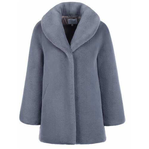 Полушубок ONLY ME под норку с шалевым воротником, цвет дымчато-голубой, размер 50