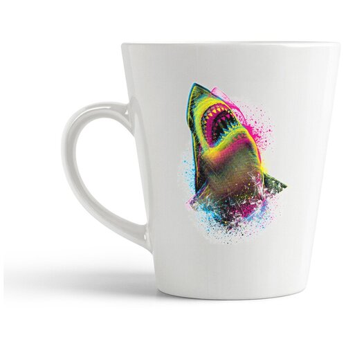 фото Кружка-латте coolpodarok "графика. цветная акула"