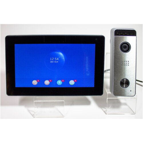 Wi-Fi видеодомофон Seon S-700-FHD-BLACK-S с записью по движению в облако или на карту памяти, домофон в квартиру, в частный дом, видеозвонок