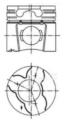 Поршень Dm.93.00x2.5x2.0x3.0 Std Цена За 1 Шт KOLBENSCHMIDT арт. 97412700