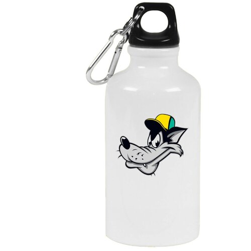 Бутылка с карабином CoolPodarok Животные Волк бутылка с карабином coolpodarok волк рисунок акварель арт