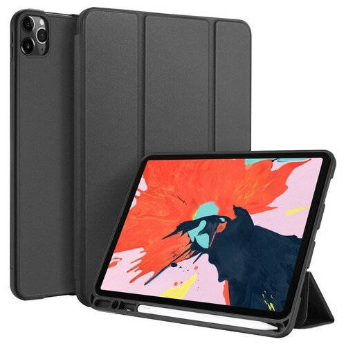 фото Чехол- книга smart case без логотипа с отсеком для стилуса для планшета apple ipad pro 12.9 (2018/2020/2021) черный opt-mobile