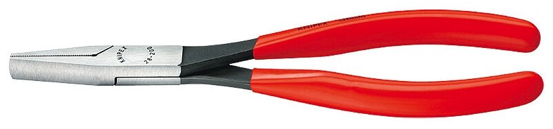 Плоскогубцы KNIPEX монтажные, плоские губки 33 мм, длина 200 мм, фосфатированные, обливные ручки