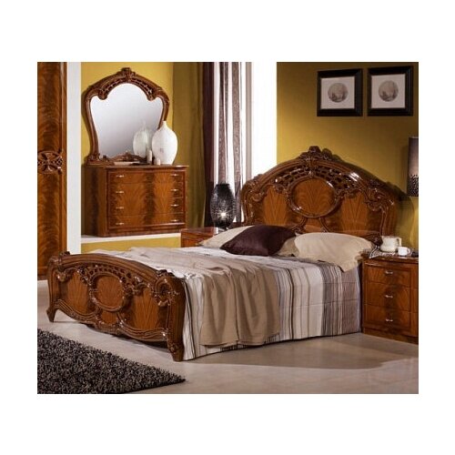 Кровать двуспальная 1600х2000 Диа Ольга орех глянец