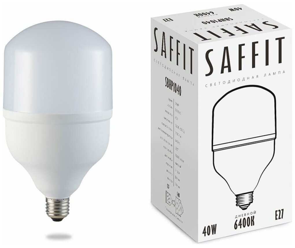 SAFFIT Лампа светодиодная, 40W 230V E27-E40 6400K, SBHP1040 55093