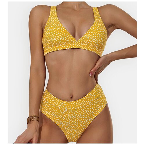 Купальник женский раздельный желтый размер 50 2600₽