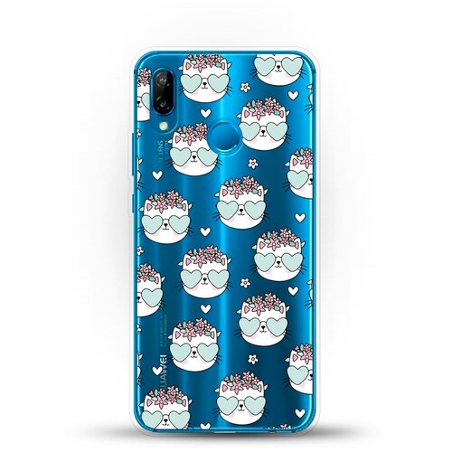 фото Силиконовый чехол узор из котов на huawei p20 lite andy & paul