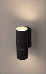 ЭРА WL28 BK Подсветка ЭРА Декоративная подсветка 2*GU10 MAX35W IP54 черный (20/540)