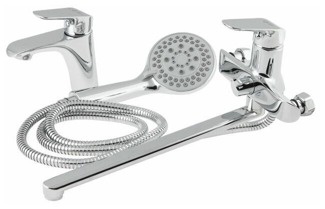 Смеситель для ванны (Lt)+ смеситель для умывальника (Lt) D35 AVVEN18-A364 AV Engineering (Акция комплект для ванной комнаты) (AVVEN18-A364-240)