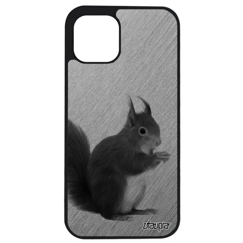 фото Защитный чехол для смартфона // iphone 12 pro max // "белка" летяга телеутка, utaupia, серый