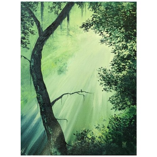 фото Картина на холсте маслом "тишина" 40 x 30 см. автор: клюев евгений (в багетной раме) бачетта