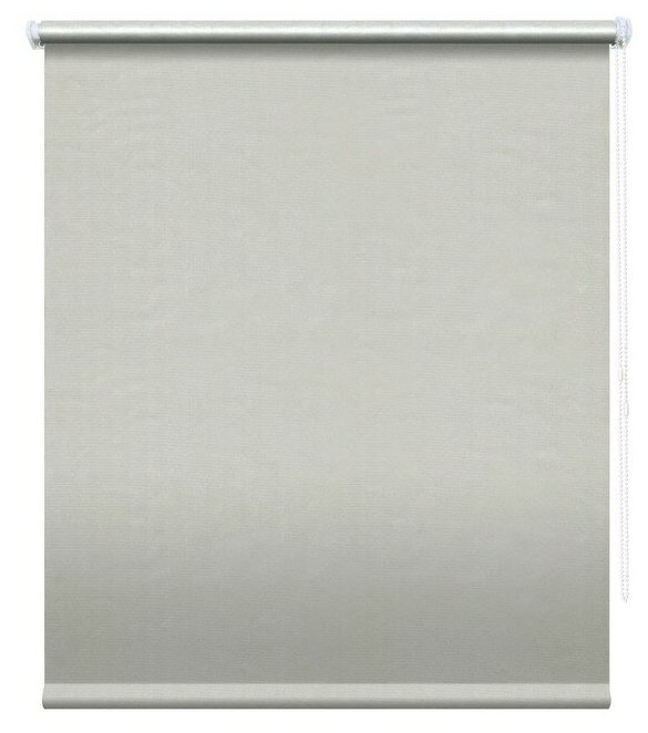 Рулонная штора Блэкаут 160х175 Сильвер светло-серый - фотография № 2