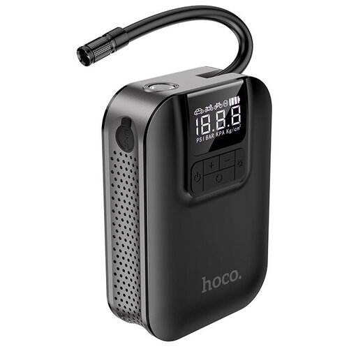 Автомобильный компрессор (смарт насос) Hoco S53 Breeze portable smart air pump черный