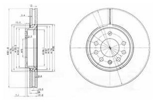 Тормозной диск Delphi BG3772 для Opel Signum Vectra; Saab 9-3