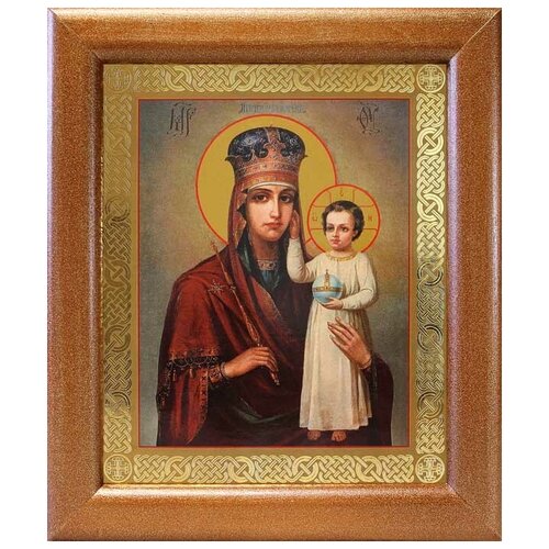 Икона Божией Матери Призри на смирение, широкая рамка 19*22,5 см икона божией матери призри на смирение рамка с узором 14 5 16 5 см