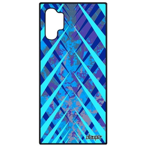 фото Защитный чехол на телефон // galaxy note 10 plus // "дизайн сталактит" ромб дизайн, utaupia, голубой