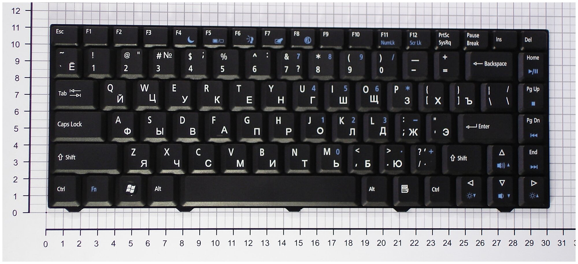 Клавиатура для ноутбука Acer eMachines E700 Черная