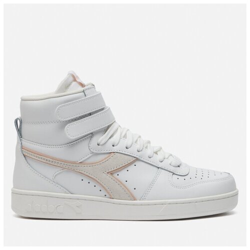 фото Женские кроссовки diadora magic basket mid leather белый , размер 40 eu
