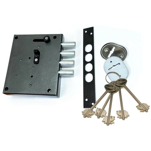 Замок накладной гаражный с броненакладкой Керберос (Kerberos) 131.11.006/5 ключей, полная комплектация. оригинал, Россия