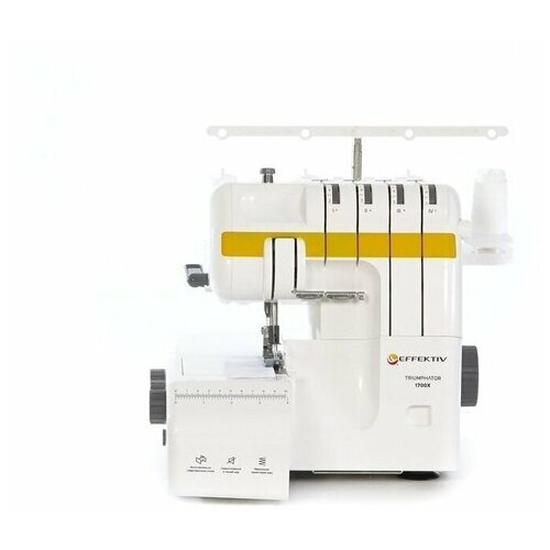 Оверлок EFFEKTIV Triumphator 1700X (жёлтый) 3-4 ниточный с функцией автоматической заправки нитей
