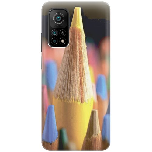 фото Силиконовый чехол на xiaomi mi 10t / 10t pro / сяоми ми 10т / ми 10т про с принтом "желтый карандаш gosso