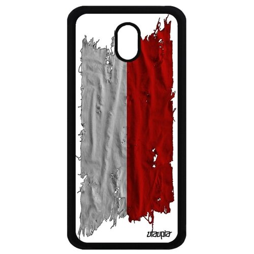 фото Защитный чехол для мобильного // samsung galaxy j3 2017 // "флаг польши на ткани" стиль страна, utaupia, белый