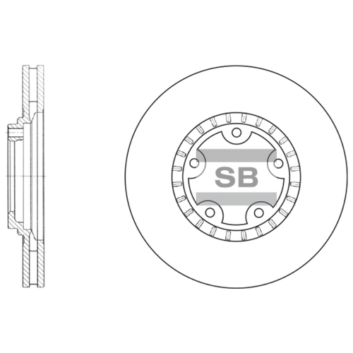 фото Тормозной диск передний sangsin brake sd1030 274.1x26 для hyundai iload