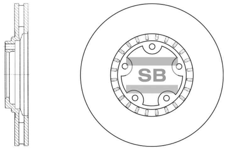 Тормозной диск передний SANGSIN BRAKE SD1030