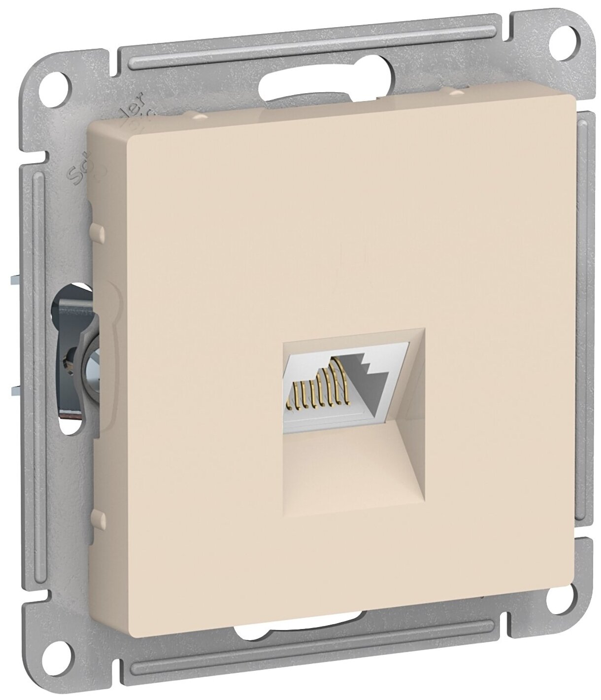 Розетка компьютерная RJ45 Schneider Electric AtlasDesign, кат. 5е, механизм, бежевый