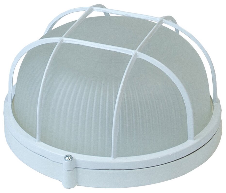 фото Потолочный светильник Светильник накладной SVET НБП 03-60-002(1302) E27 190х90 мм 60 Вт 220 В призма IP54 круглый белый с решеткой с влагозащитой