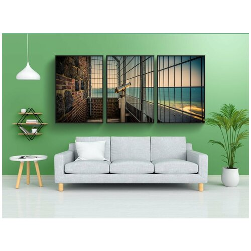 фото Набор модулных постеров для интерьера "мировоззрение, палубы наблюдения, бинокль" 60x90 см. в тубусе, без рамки lotsprints