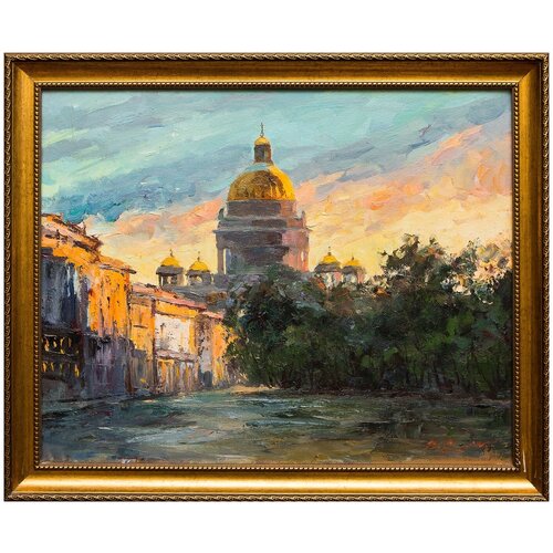 фото Картина маслом "вечерний исаакий" саидов русская живопись