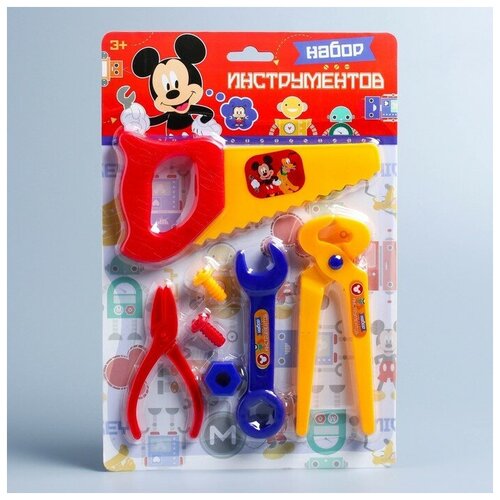 Набор инструментов «Mickey» Микки Маус, 7 предметов, цвет микс ролевые игры полосатый слон набор инструментов микки маус игровой развивающий