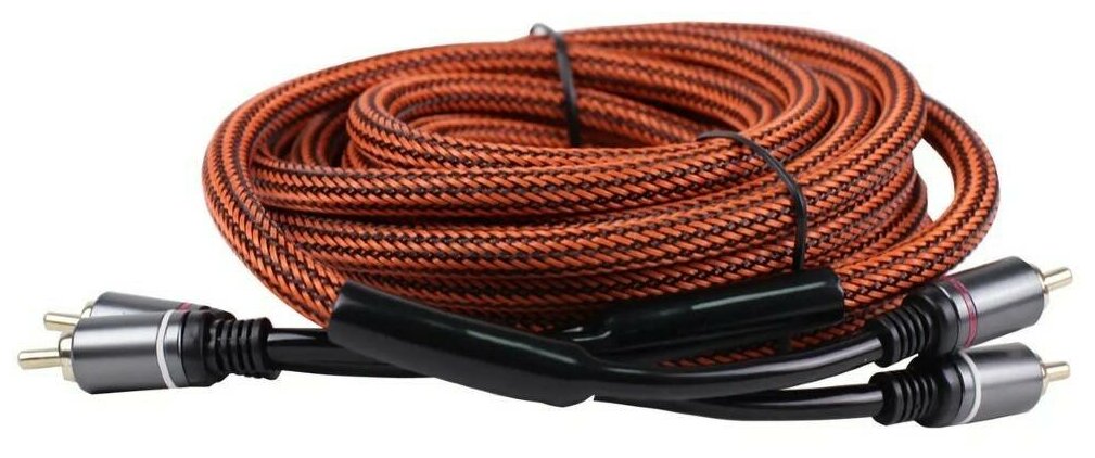 Линейный кабель для подключения усилителя Takara TX2-RCA5M, 2 канала, 5 метров