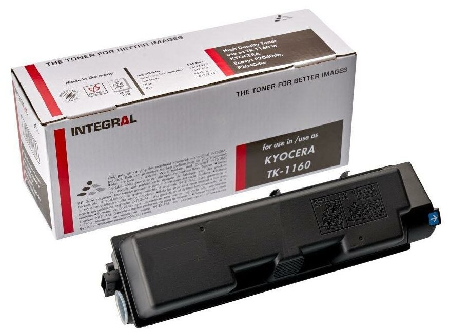 Картридж INTEGRAL TK-1160C (с чипом) для Kyocera P2040dn/P2040dw (7 200 стр.)