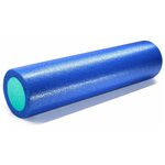 PEF100-61-A Ролик для йоги полнотелый 2-х цветный (сине/зеленый) 61х15см. - изображение