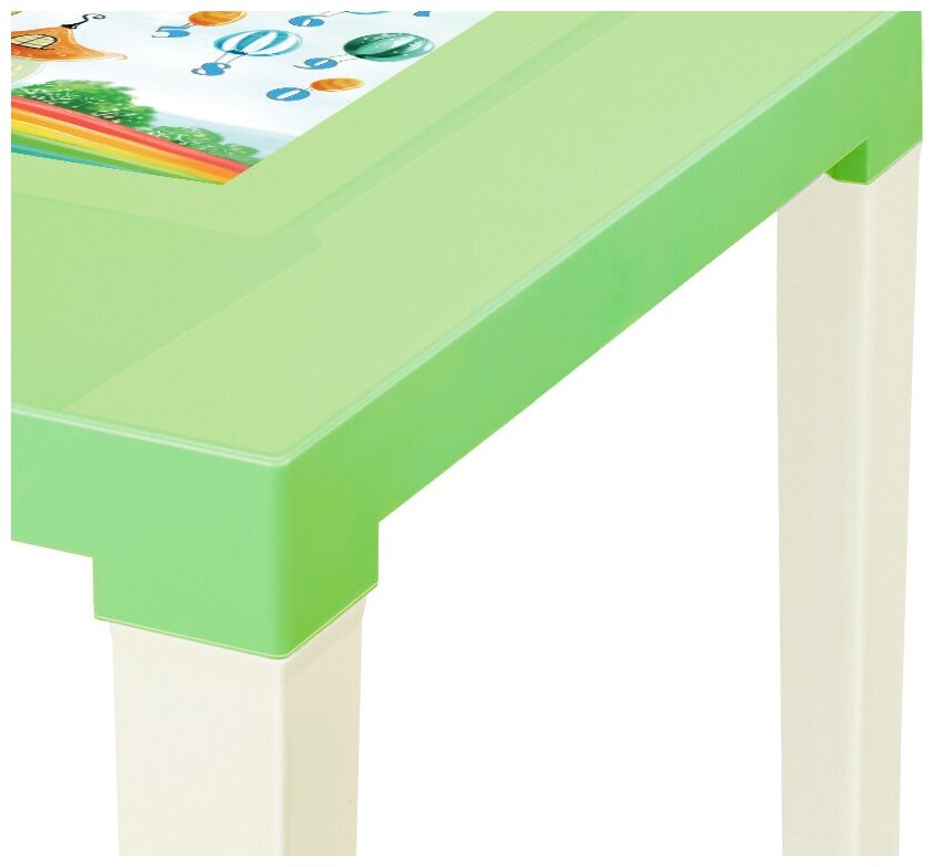 Детская мебель. Стол детский пластиковый Аладдин. Мебель в детскую, зеленый - фотография № 3