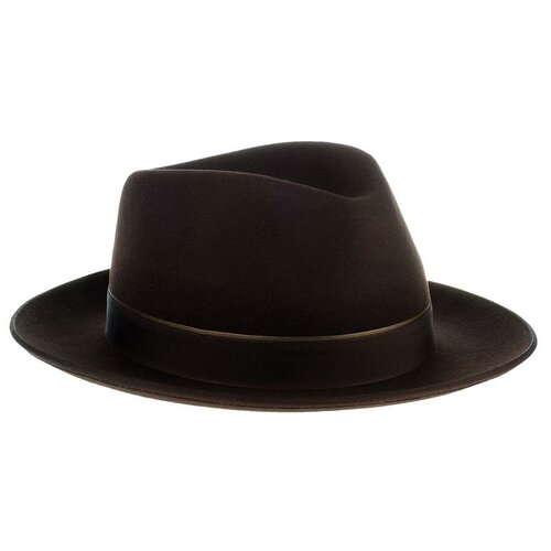 фото Шляпа федора stetson, шерсть, утепленная, размер 61, коричневый