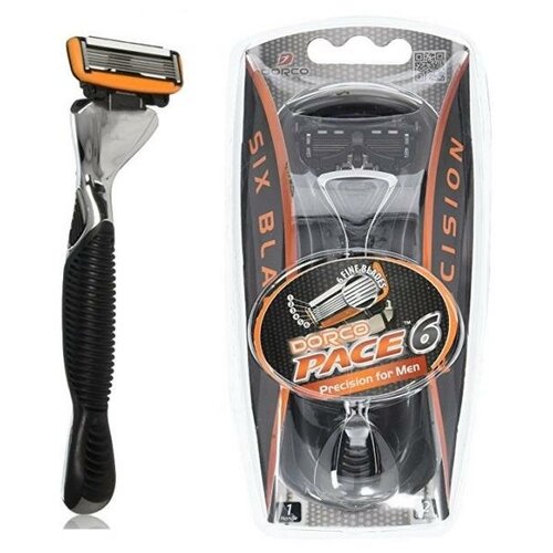 Dorco Pace6 Станок для бритья с 6 лезвиями, 2 кассеты, мужской (sxa 1000) станок dorco pace6 одноразовый станок для бритья с 6 лезвиями мужской sxa 100 1p 1 шт