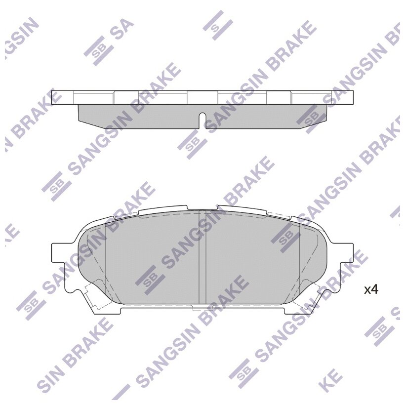 Колодки дисковые задние akebono для subaru impreza 2.0i wrx turbo 02 Sangsin SP1532