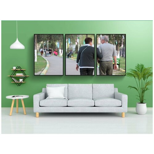 фото Набор модулных постеров для интерьера "мужчина, на открытом воздухе, люди" 60x90 см. в тубусе, без рамки lotsprints