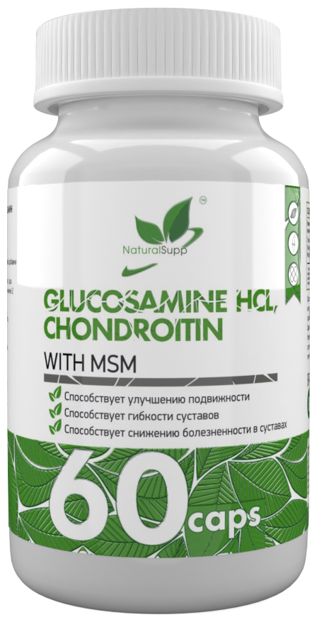 Natural Supp Glucosamine + Chondroitin + MSM 60 caps
