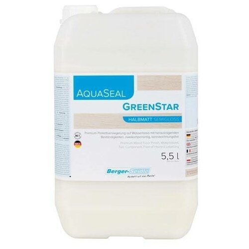 Лак Berger-Seidle Aqua-Seal GreenStar полиуретановый бесцветный, полуматовая, 5.5 л