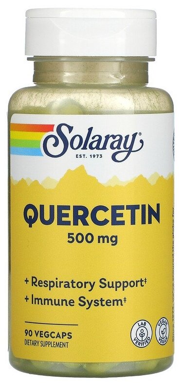 Капсулы Solaray Quercetin 500 мг, 100 г, 500 мг, 90 шт.