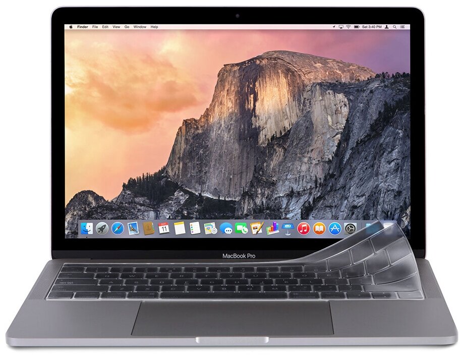 Защитная накладка Moshi (99MO021912) для клавиатуры MacBook Pro 13"/Retina 12" (Transparent) - фото №1