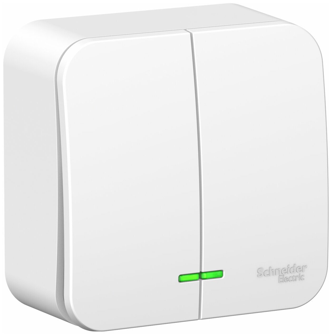 Blanca BLNVS010507 Выключатель 2-клавишный (10 А, в сборе, с/у, бежевый) Schneider Electric - фото №1